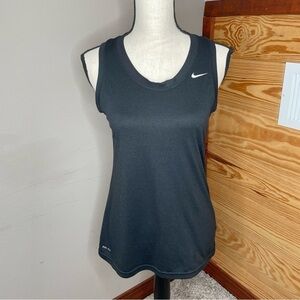 Nike Dri-Fit Sleeveless Activewear Workout Muscle Tank Top in Black Medium